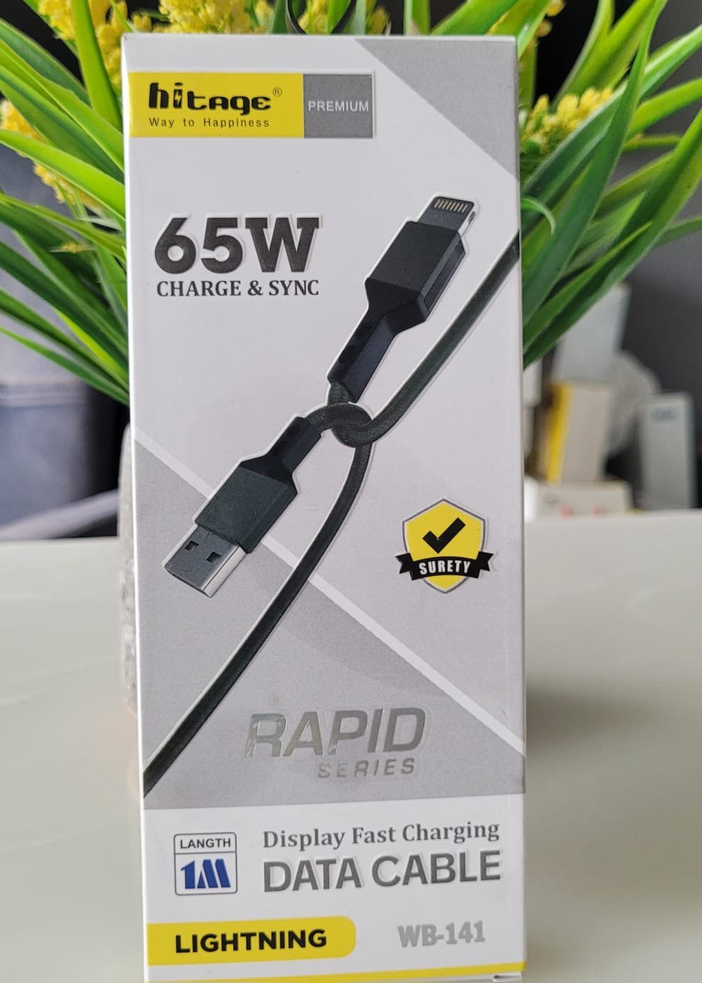 Hitage 65W Lightning Data Cable "RAPID SERIES" Length 1M